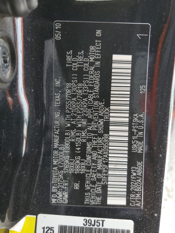 5TFEY5F17AX095998 2010 Toyota Tundra Crewmax Sr5