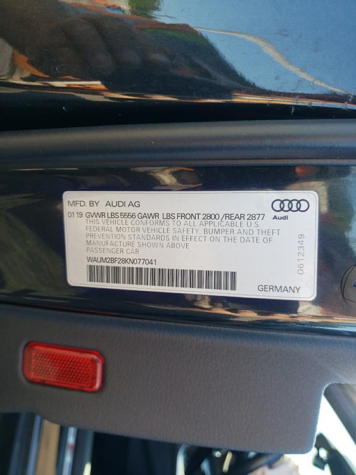 WAUM2BF28KN077041 2019 Audi A6 Prestige