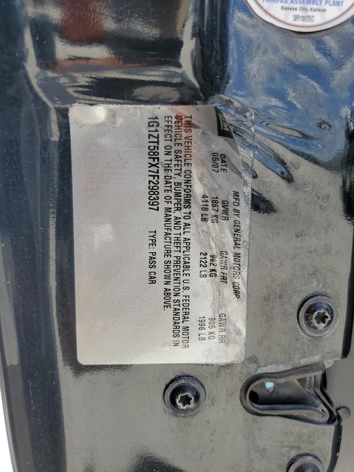 2007 Chevrolet Malibu Lt VIN: 1G1ZT58FX7F298397 Lot: 67767774