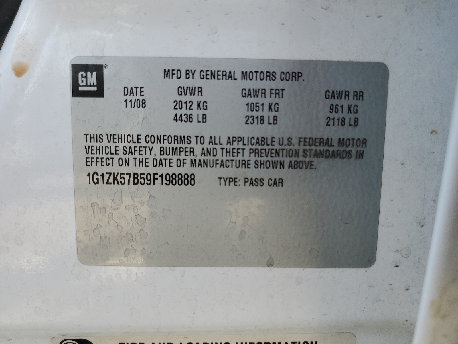 1G1ZK57B59F198888 2009 Chevrolet Malibu Ltz