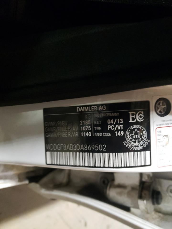 2013 Mercedes-Benz C 300 4Matic VIN: WDDGF8AB3DA869502 Lot: 69371114