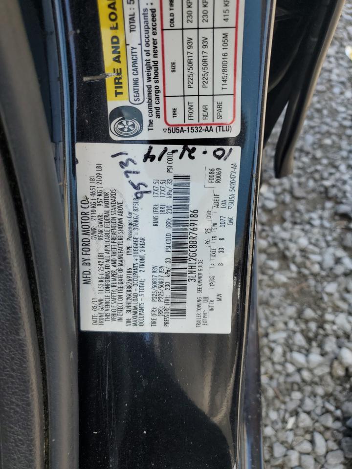 3LNHL2GC8BR769186 2011 Lincoln Mkz