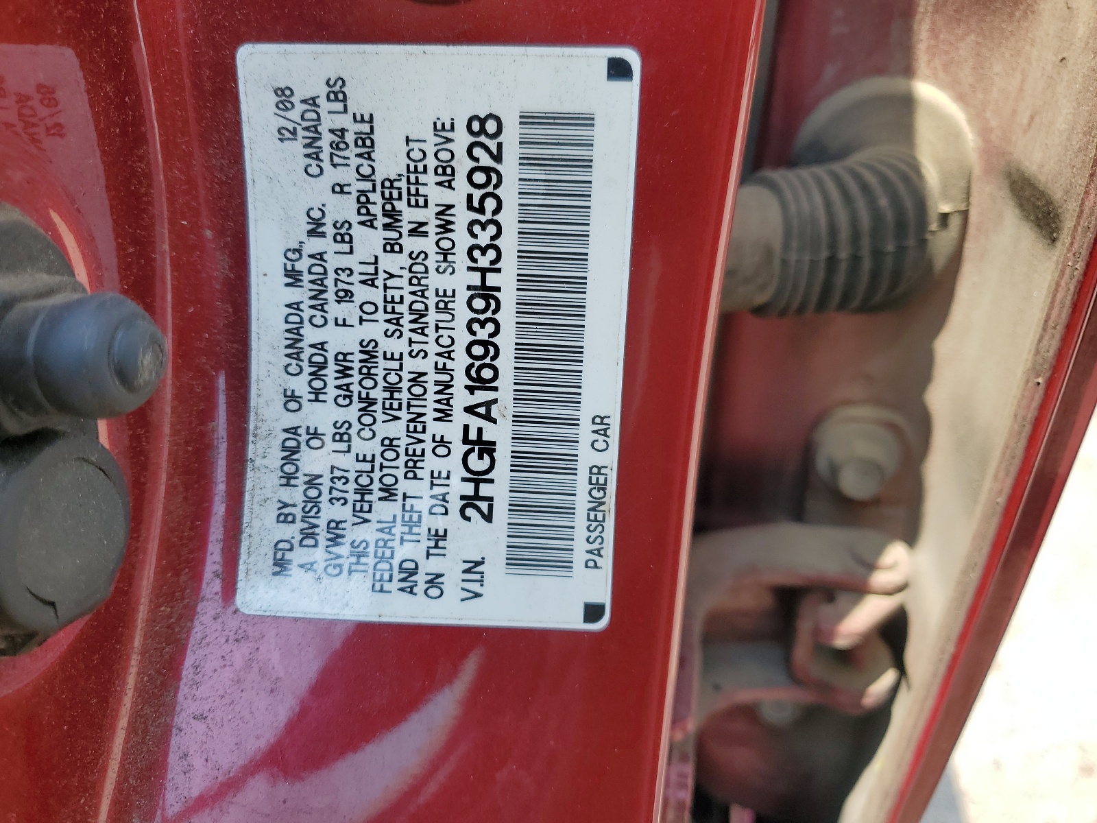 2HGFA16939H335928 2009 Honda Civic Exl
