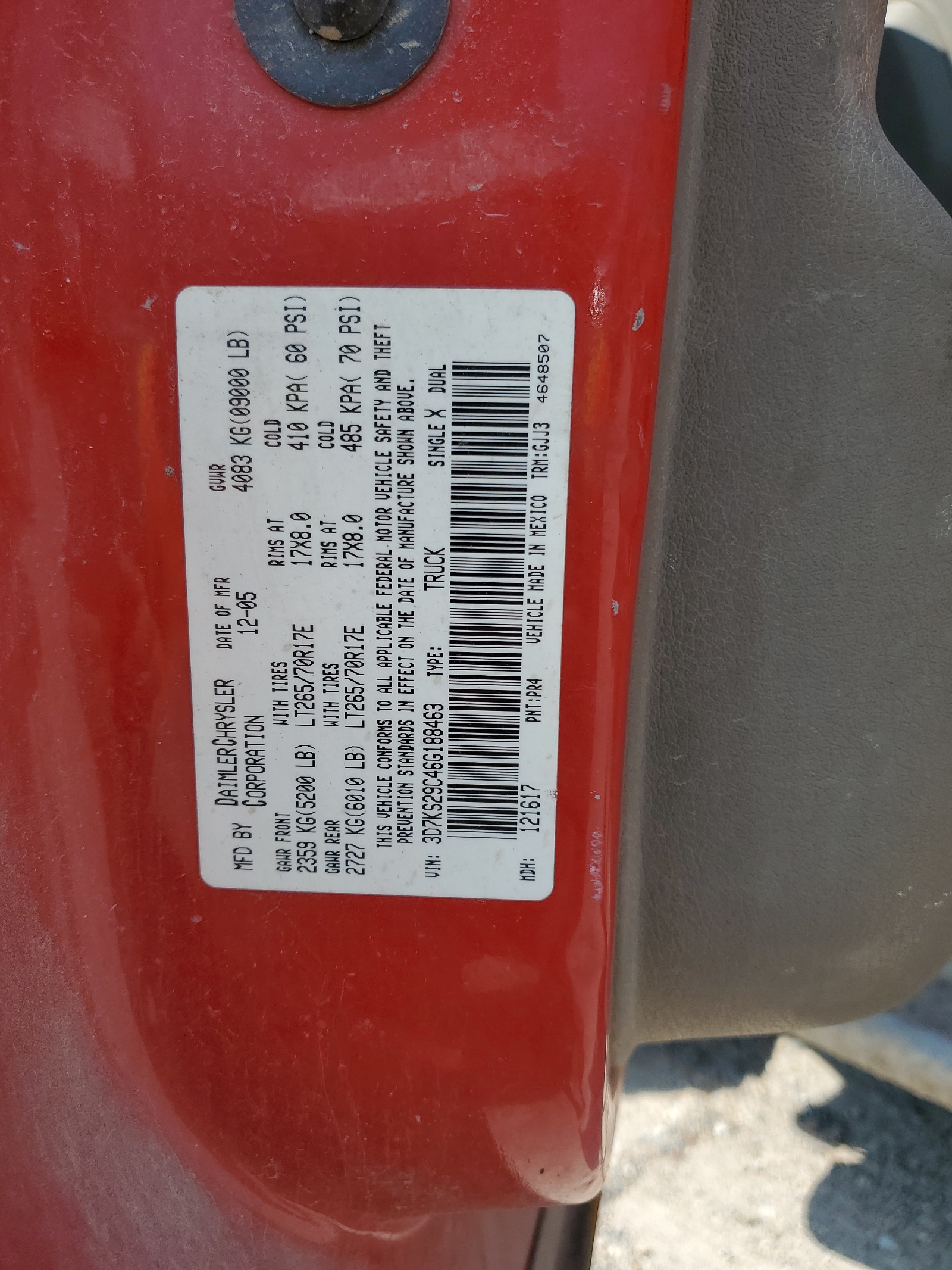 3D7KS29C46G188463 2006 Dodge Ram 2500