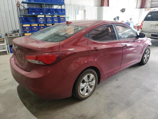 Sedans HYUNDAI ELANTRA 2016 Czerwony