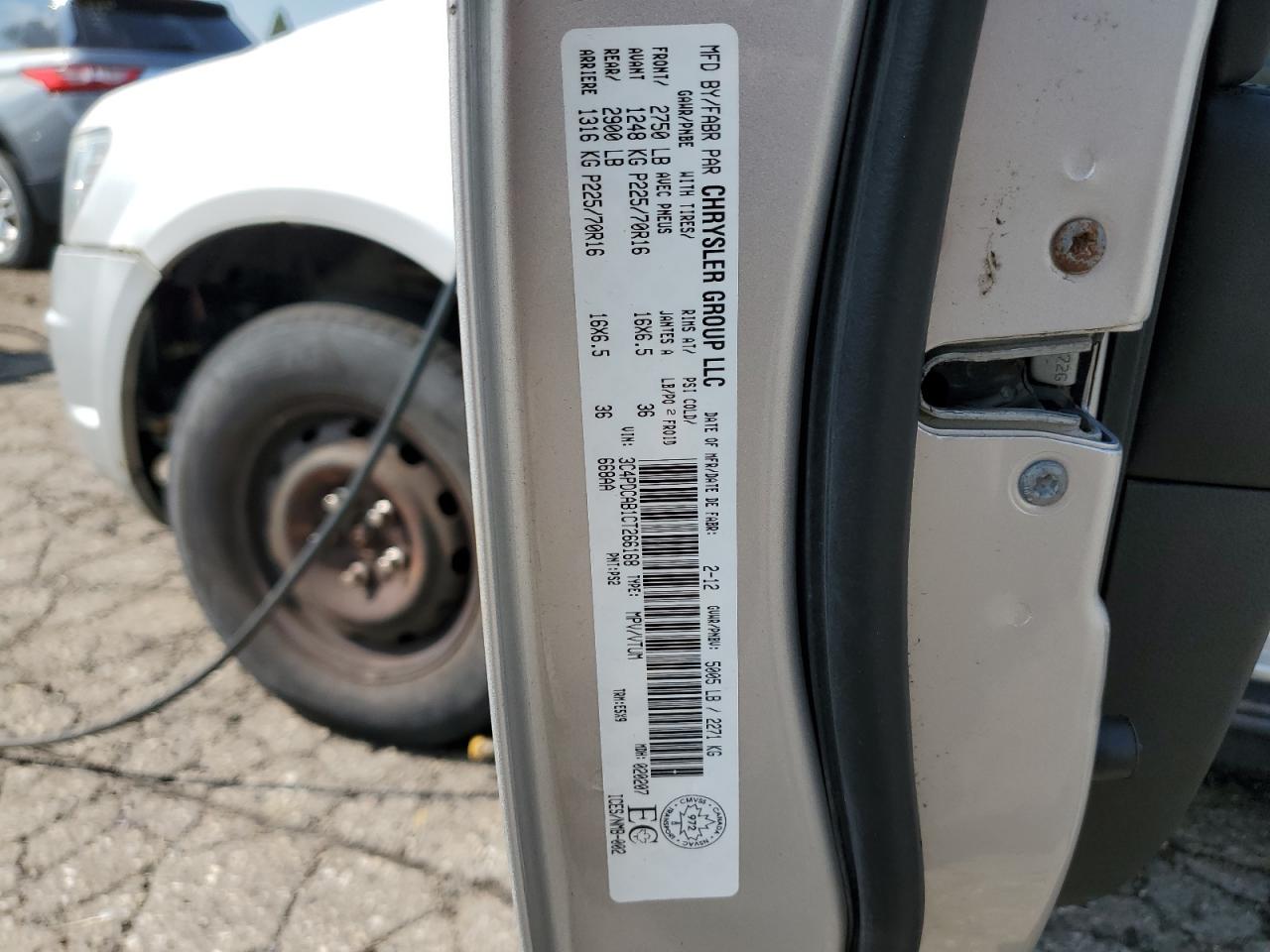 2012 Dodge Journey Se VIN: 3C4PDCAB1CT266168 Lot: 67100554