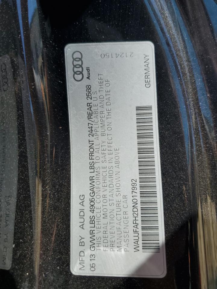 2013 Audi A5 Premium VIN: WAUJFAFH2D017992 Lot: 66804594