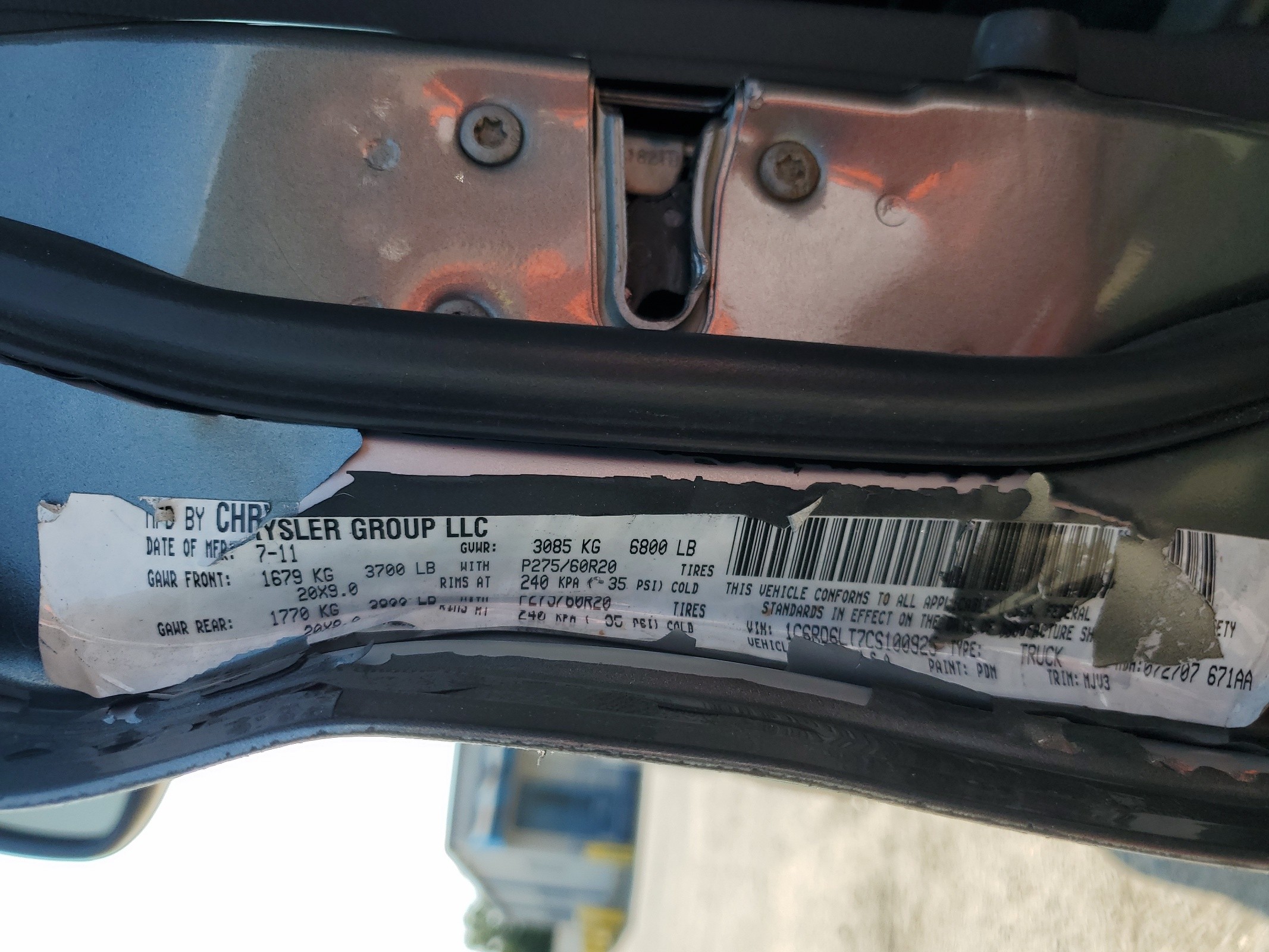 1C6RD6LT7CS100925 2012 Dodge Ram 1500 Slt