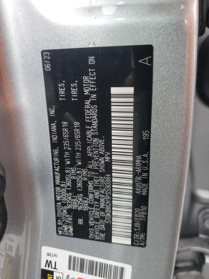 5TDKBRCH1PS590984 2023 Toyota Highlander Hybrid Xle