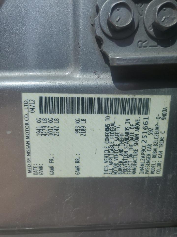 1N4AL2AP9CC251661 2012 Nissan Altima Base