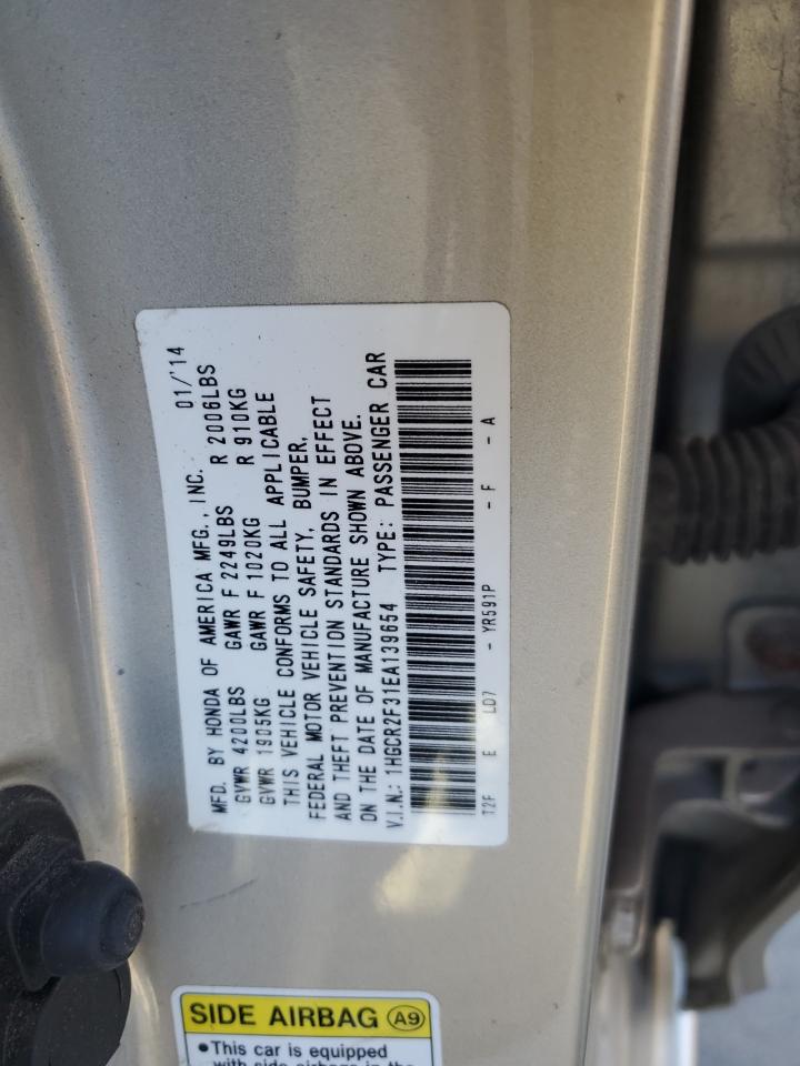 1HGCR2F31EA139654 2014 Honda Accord Lx