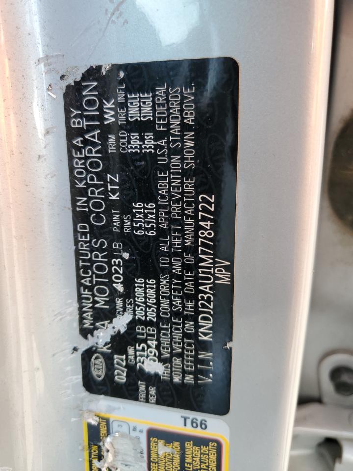 2021 Kia Soul Lx VIN: KNDJ23AU1M7784722 Lot: 65830984