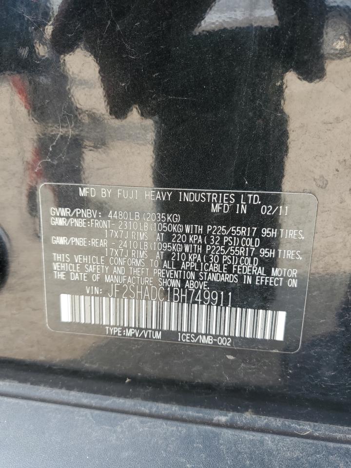 2011 Subaru Forester 2.5X Premium VIN: JF2SHADC1BH749911 Lot: 68878404