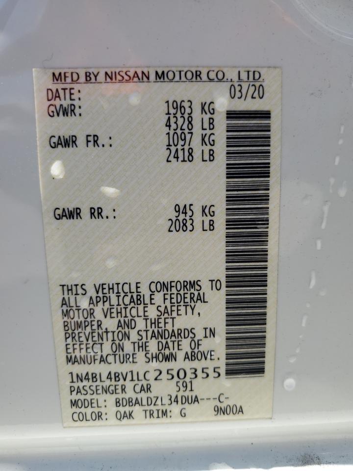 1N4BL4BV1LC250355 2014 Nissan Altima S