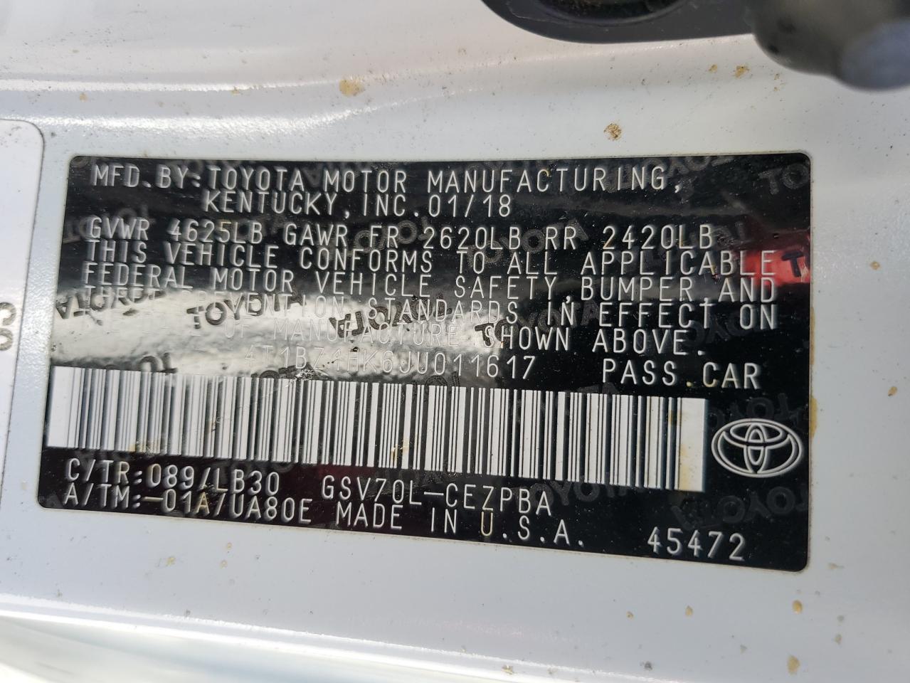 4T1BZ1HK6JU011617 2018 TOYOTA CAMRY - Image 13