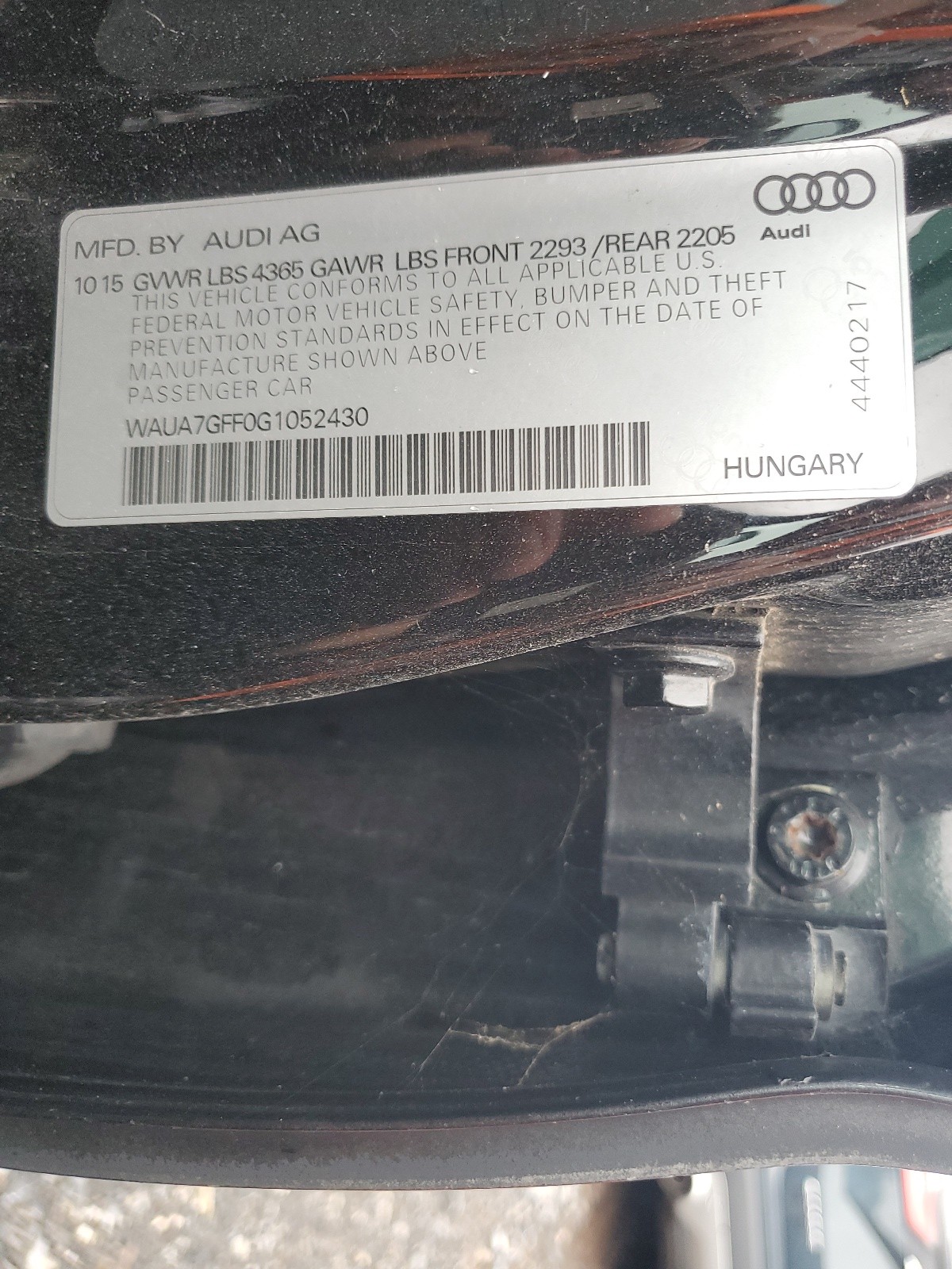 WAUA7GFF0G1052430 2016 Audi A3 Premium