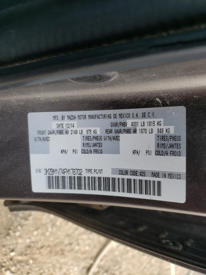 2015 Mazda 3 Touring VIN: 3MZBM1V74FM178702 Lot: 67887844