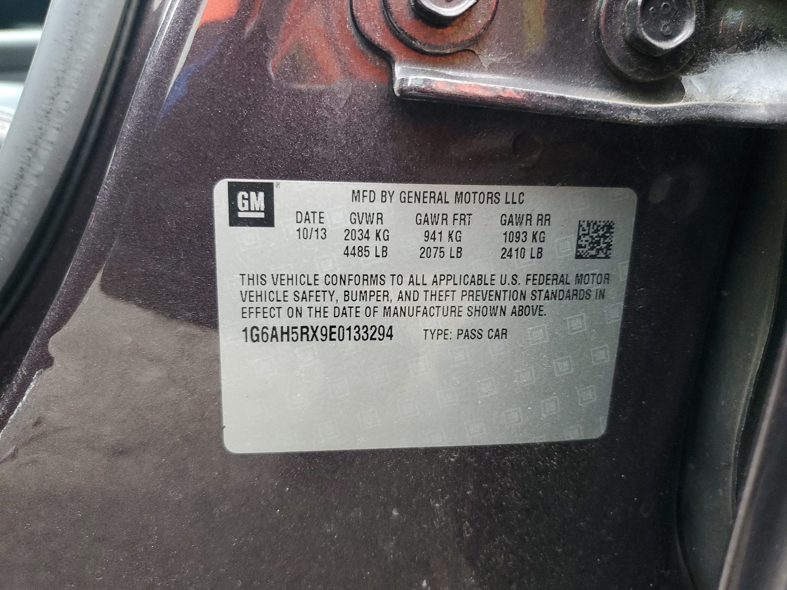 1G6AH5RX9E0133294 2014 Cadillac Ats Luxury