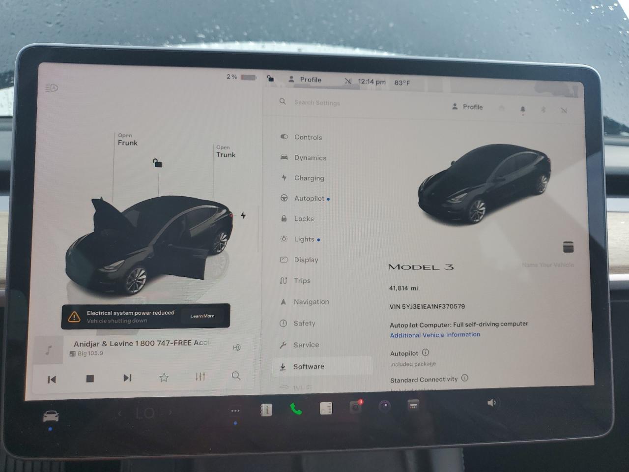 2022 Tesla Model 3 VIN: 5YJ3E1EA1NF370579 Lot: 66915794