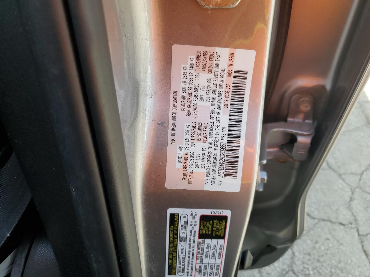 JM3TB2MA2A0209657 2010 Mazda Cx-9