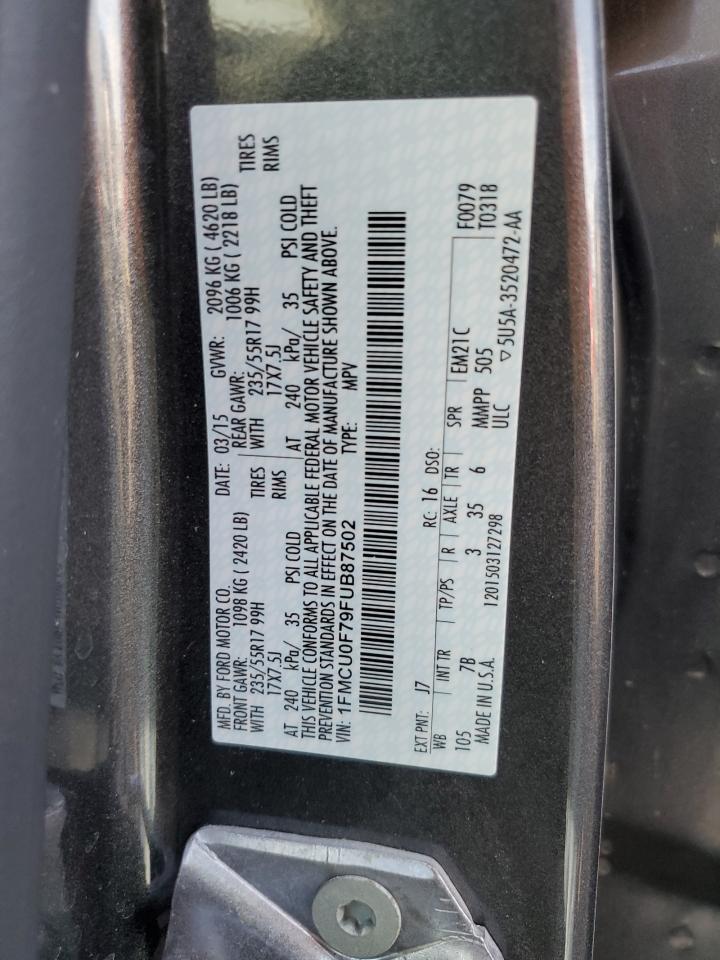 1FMCU0F79FUB87502 2015 FORD ESCAPE - Image 13