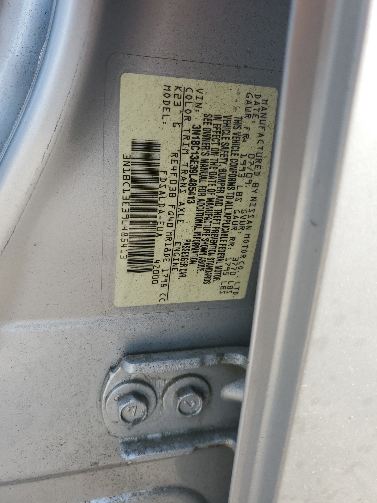 3N1BC13E39L485413 2009 Nissan Versa S