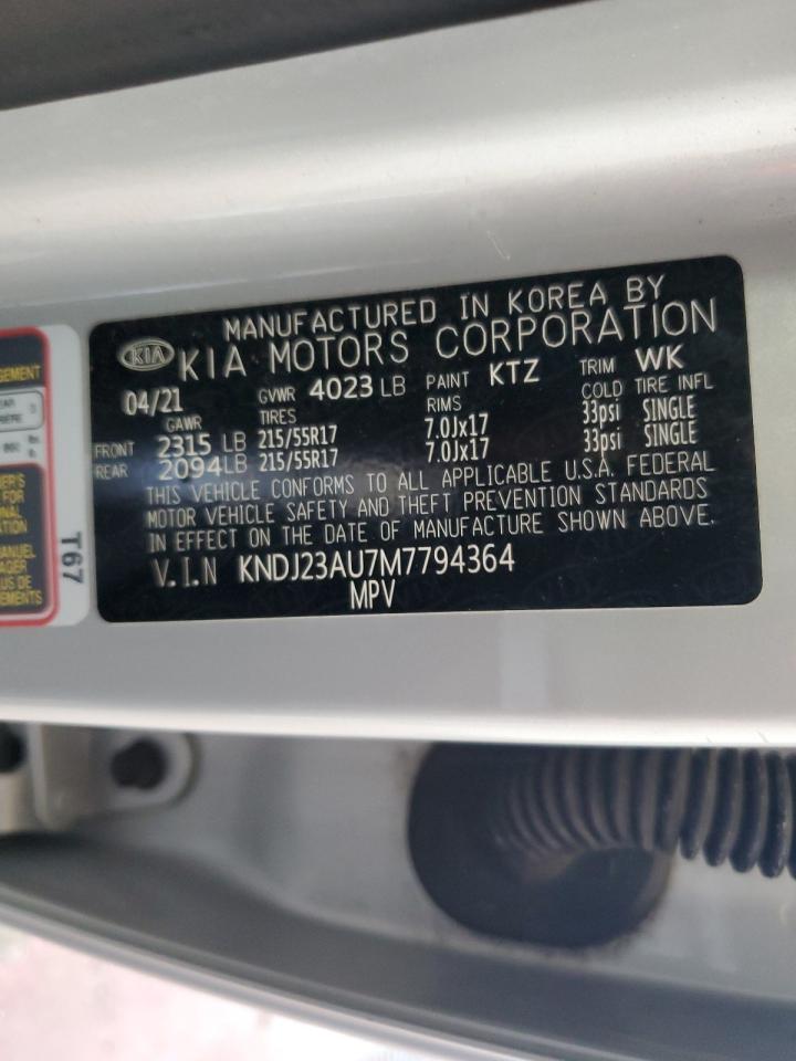 2021 Kia Soul Lx VIN: KNDJ23AU7M7794364 Lot: 67361344