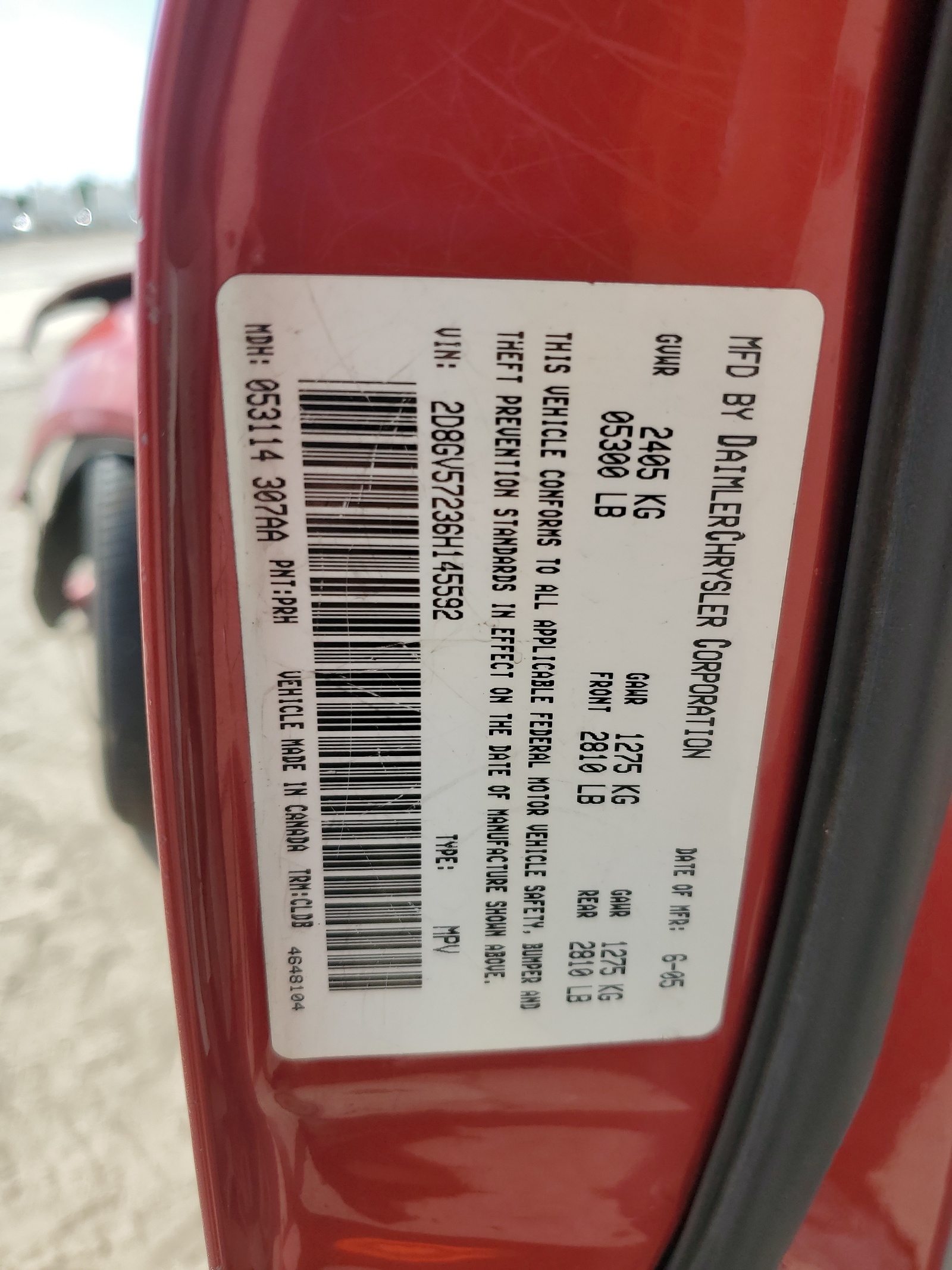 2D8GV57236H145592 2006 Dodge Magnum R/T