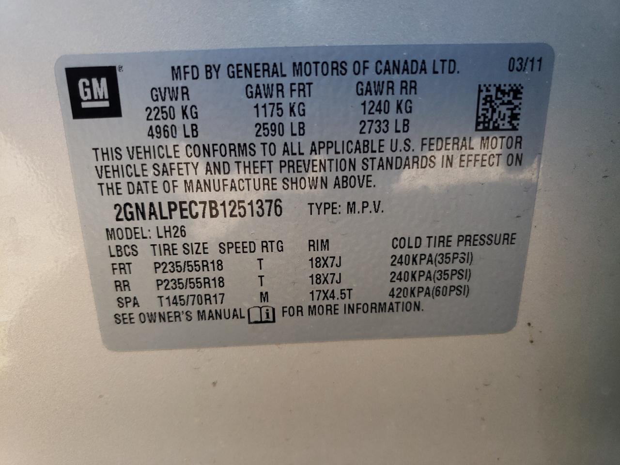 2011 Chevrolet Equinox - Image 13