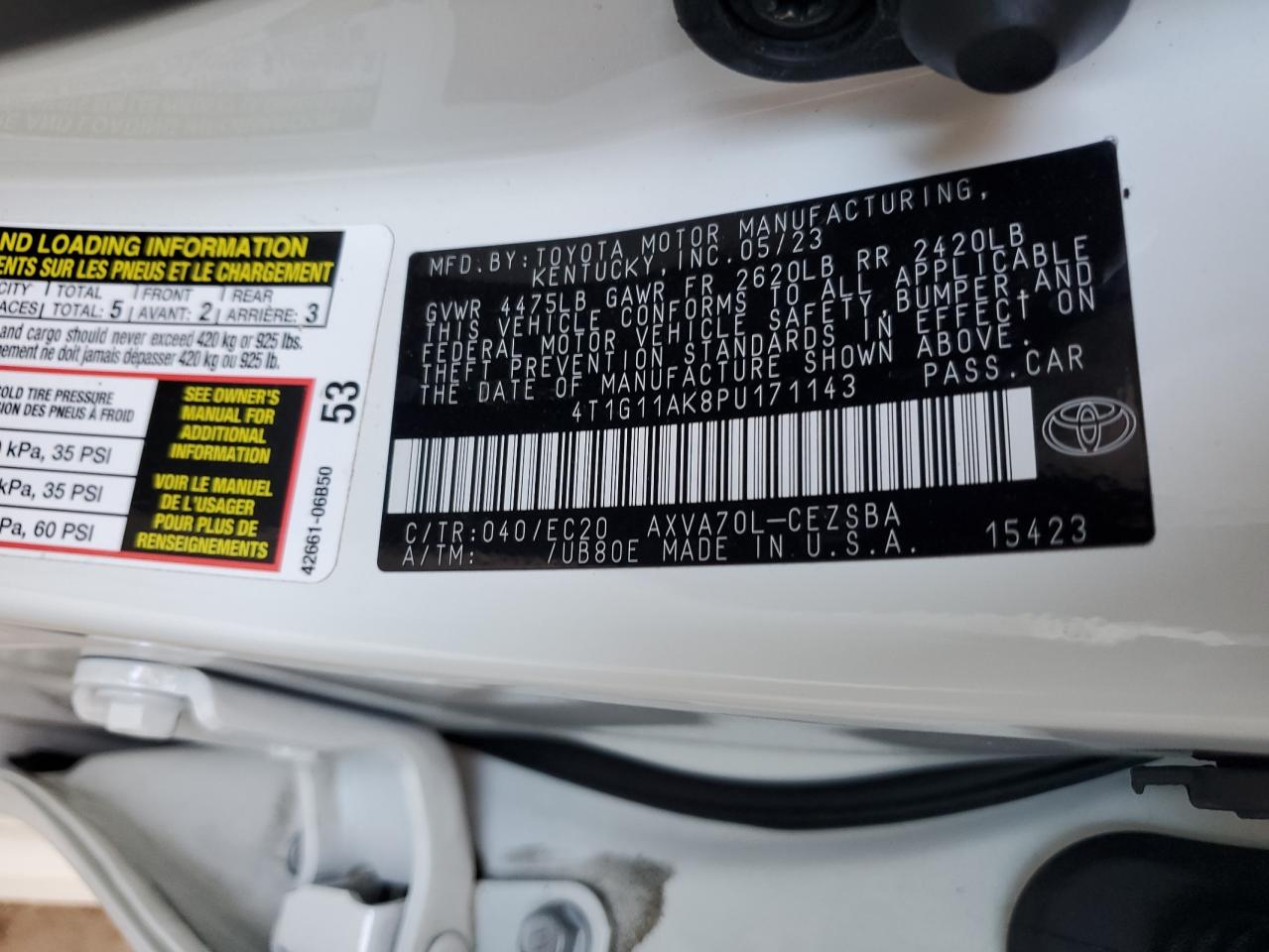 4T1G11AK8PU171143 2023 TOYOTA CAMRY - Image 14