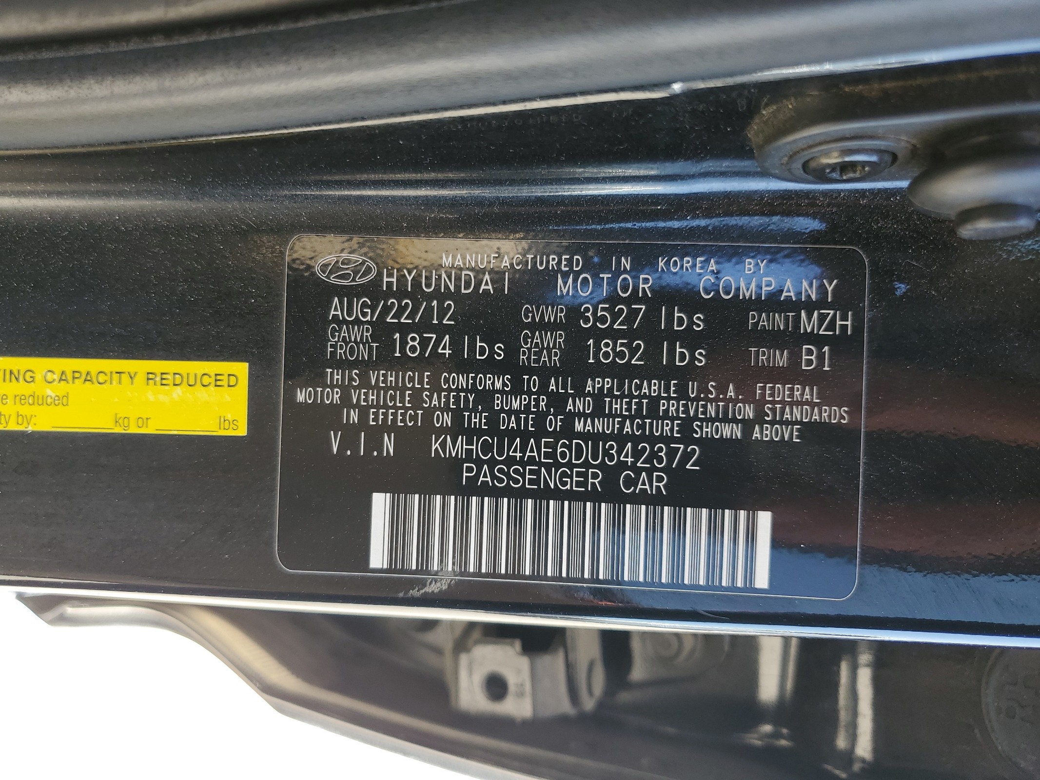 2013 Hyundai Accent Gls vin: KMHCU4AE6DU342372