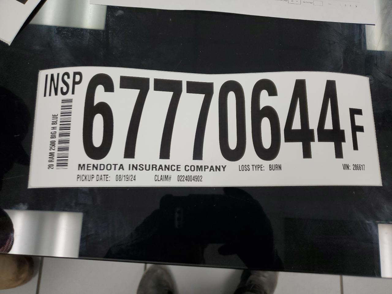 2020 Ram 2500 Big Horn VIN: 3C6UR5DLXLG286617 Lot: 67770644