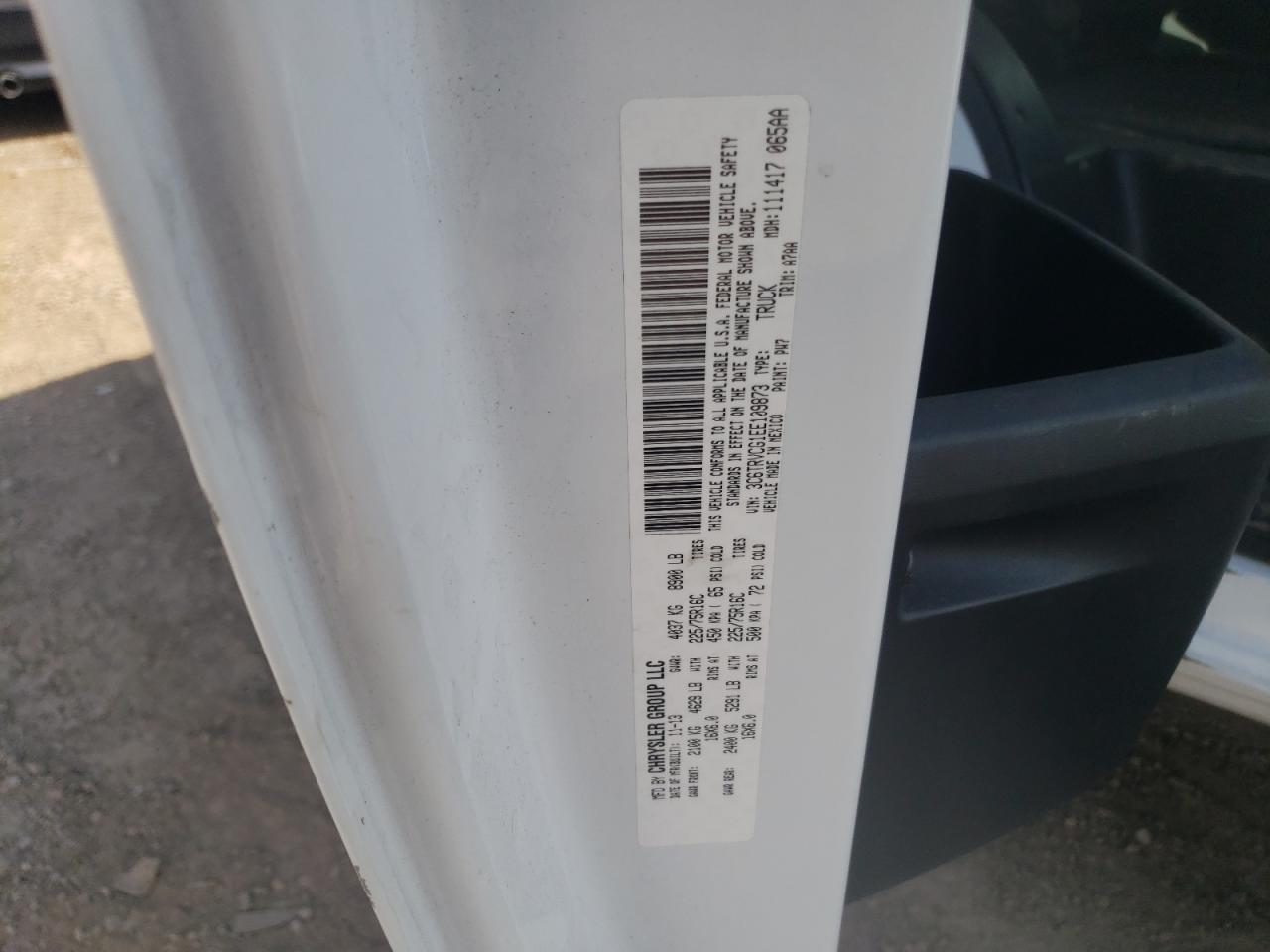 3C6TRVCG1EE109873 2014 Ram Promaster 2500 2500 High