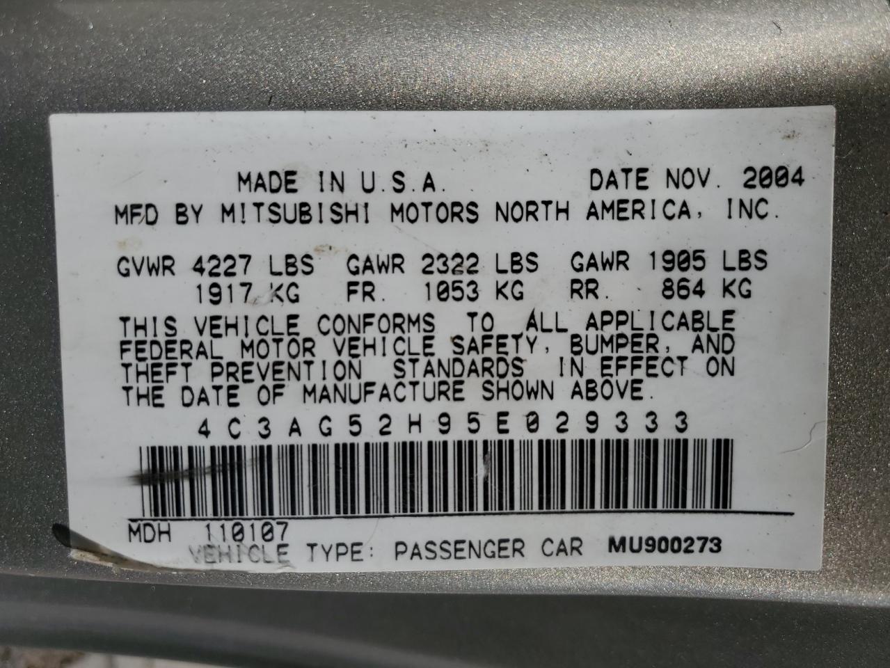 4C3AG52H95E029333 2005 Chrysler Sebring Limited