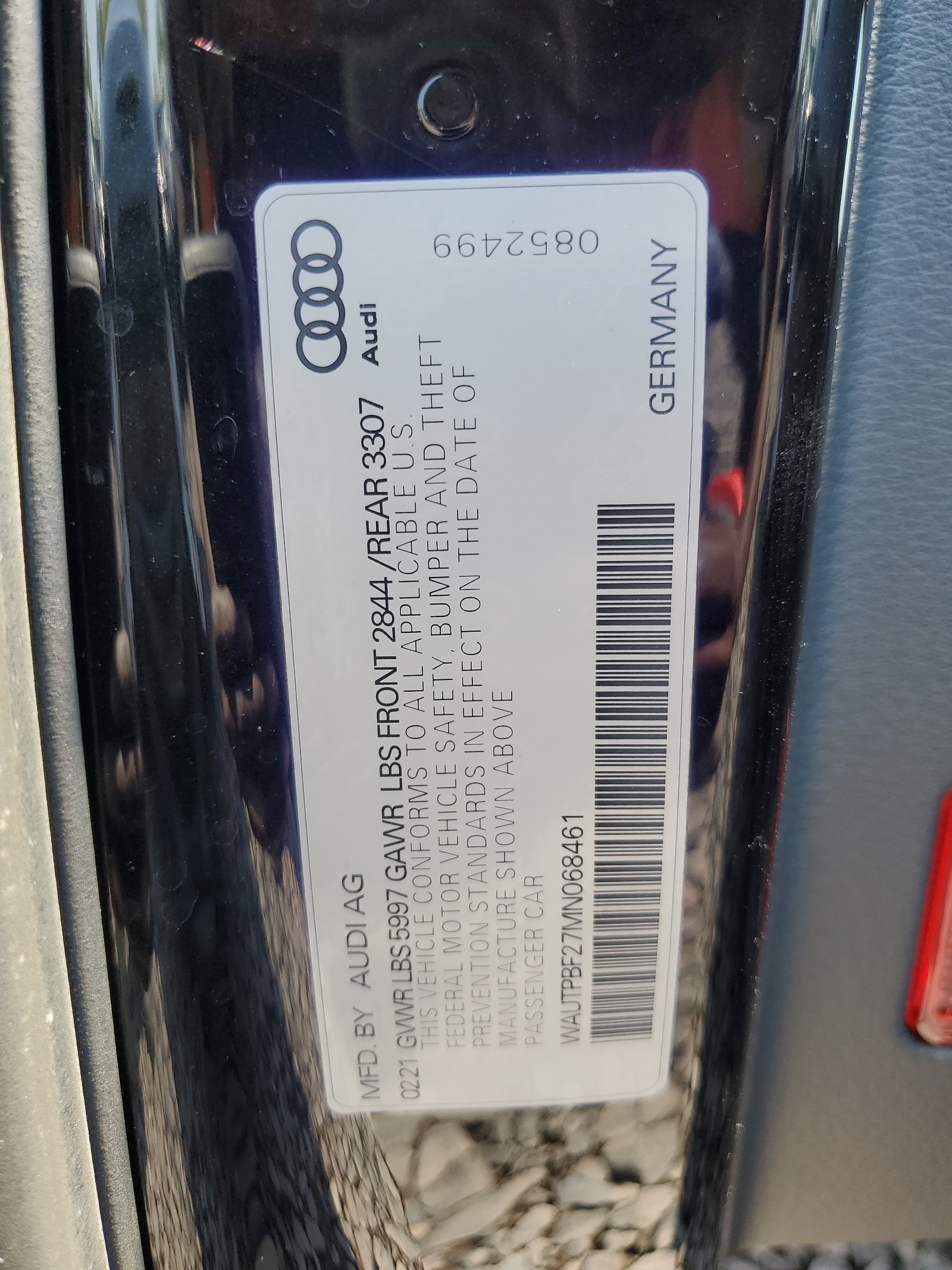 WAUTPBF27MN068461 2021 Audi A7 E Premium Plus