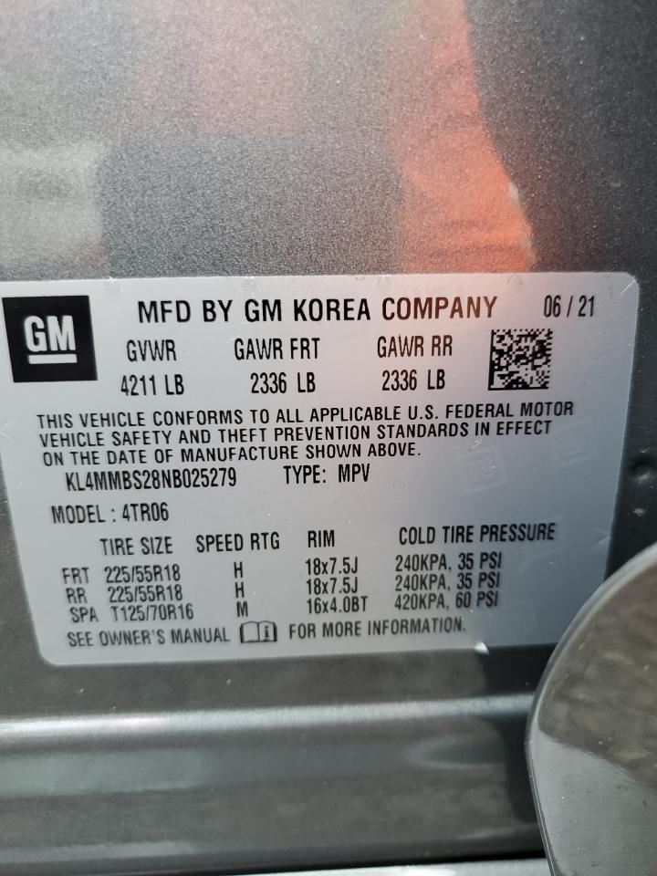 2022 Buick Encore Gx Preferred VIN: KL4MMBS28NB025279 Lot: 68788004