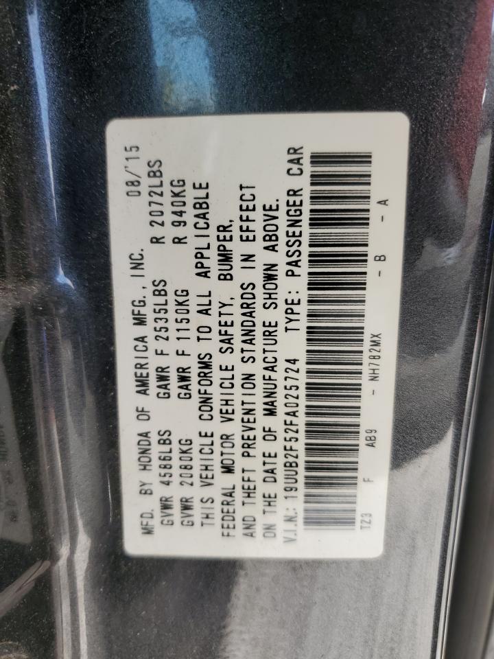 19UUB2F52FA025724 2015 Acura Tlx Tech