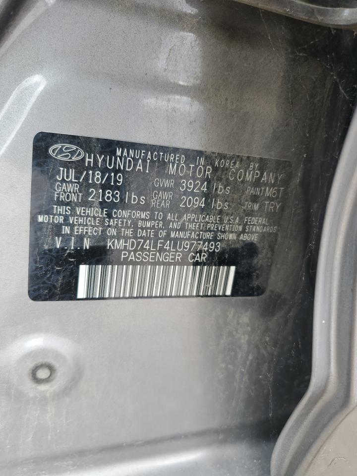 KMHD74LF4LU977493 2020 HYUNDAI ELANTRA - Image 12