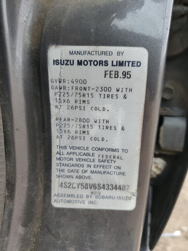 4S2CY58V6S4334407 1995 Isuzu Rodeo S