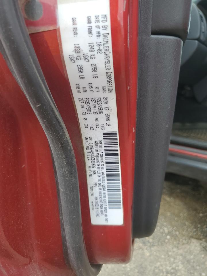 2003 Jeep Grand Cherokee Laredo VIN: 1J4GW48S13C583976 Lot: 64695734