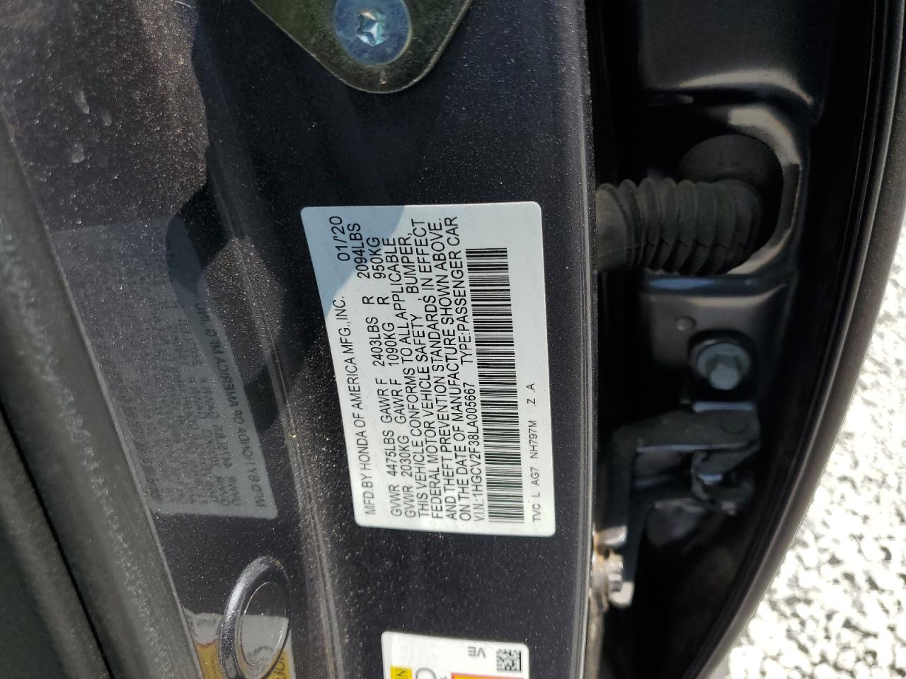 1HGCV2F38LA005667 2020 HONDA ACCORD - Image 12