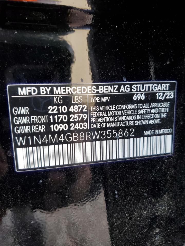 W1N4M4GB8RW355862 2024 Mercedes-Benz Glb 250