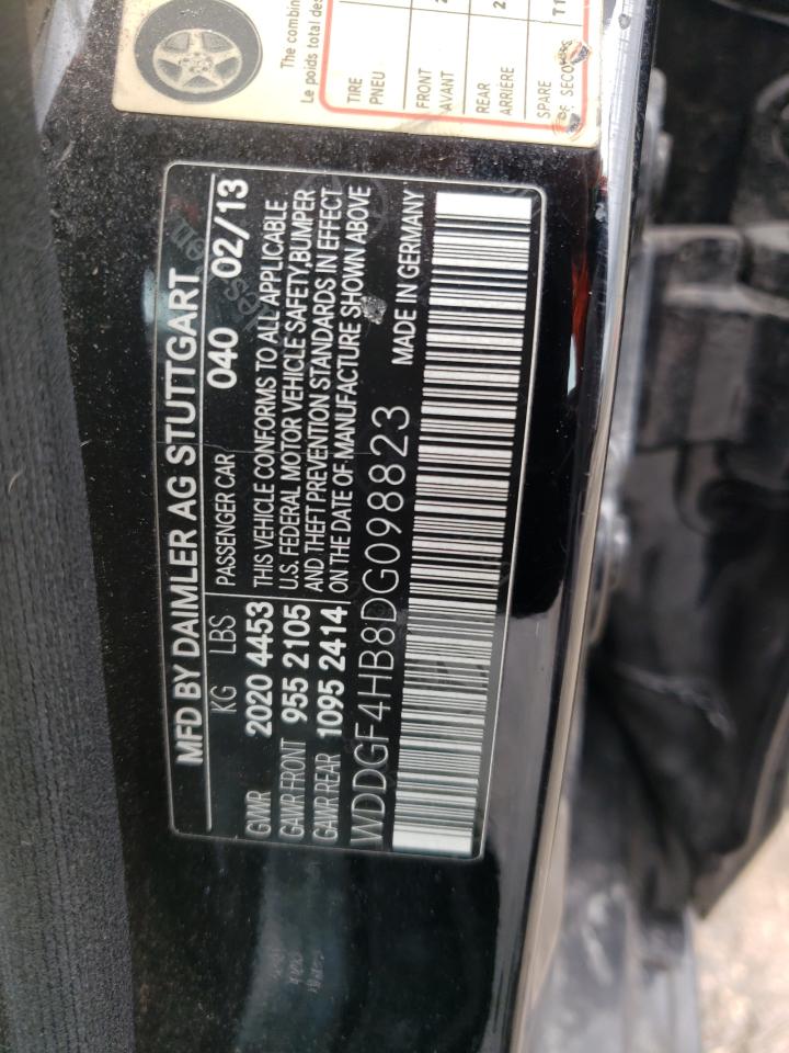 2013 Mercedes-Benz C 250 VIN: WDDGF4HB8DG098823 Lot: 66400894