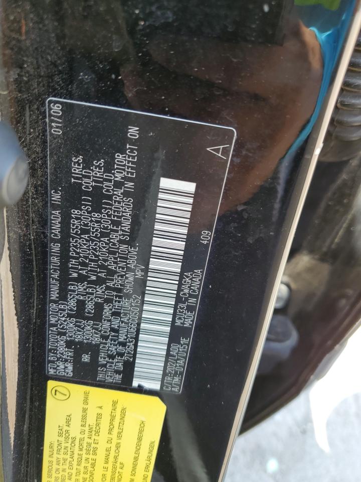 2006 Lexus Rx 330 VIN: 2T2GA31U66C050152 Lot: 66518444