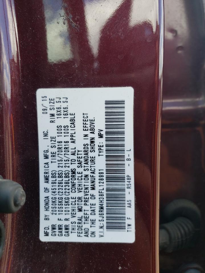 2015 Honda Cr-V Lx VIN: 5J6RM4H38FL128991 Lot: 66928444