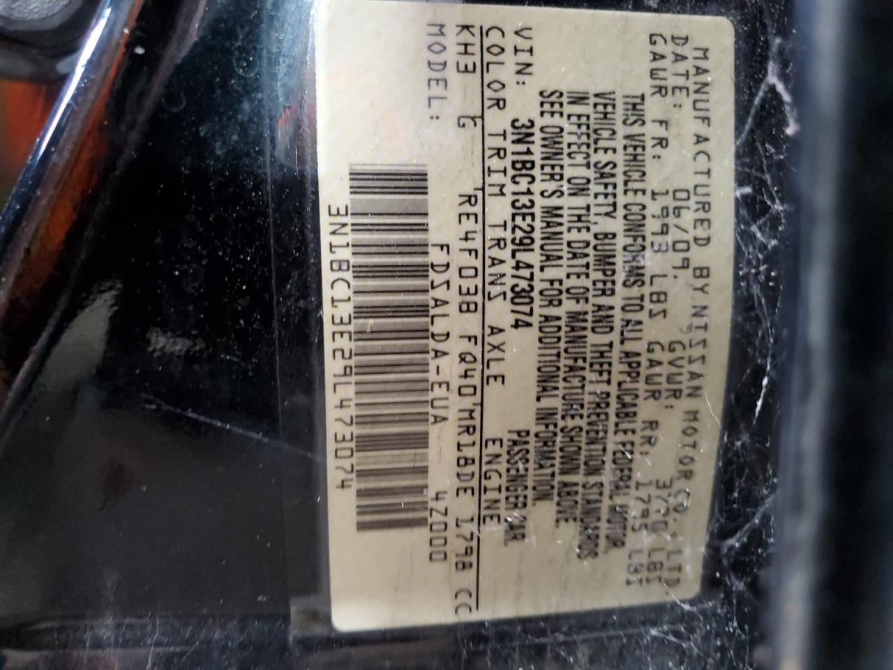 2009 Nissan Versa S VIN: 3N1BC13E29L473074 Lot: 65853014