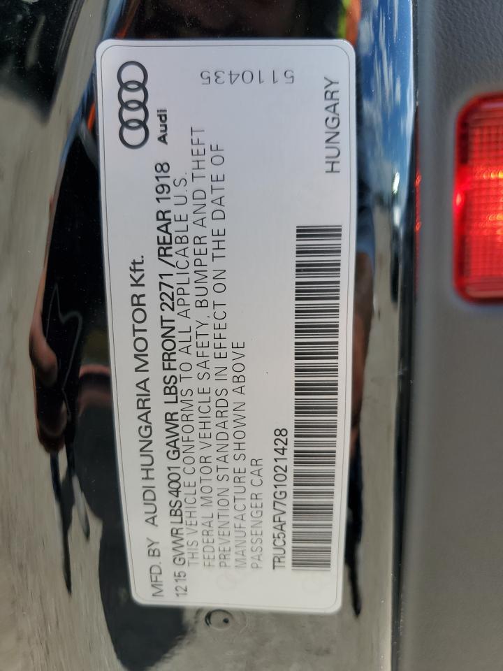 TRUC5AFV7G1021428 2016 Audi Tt