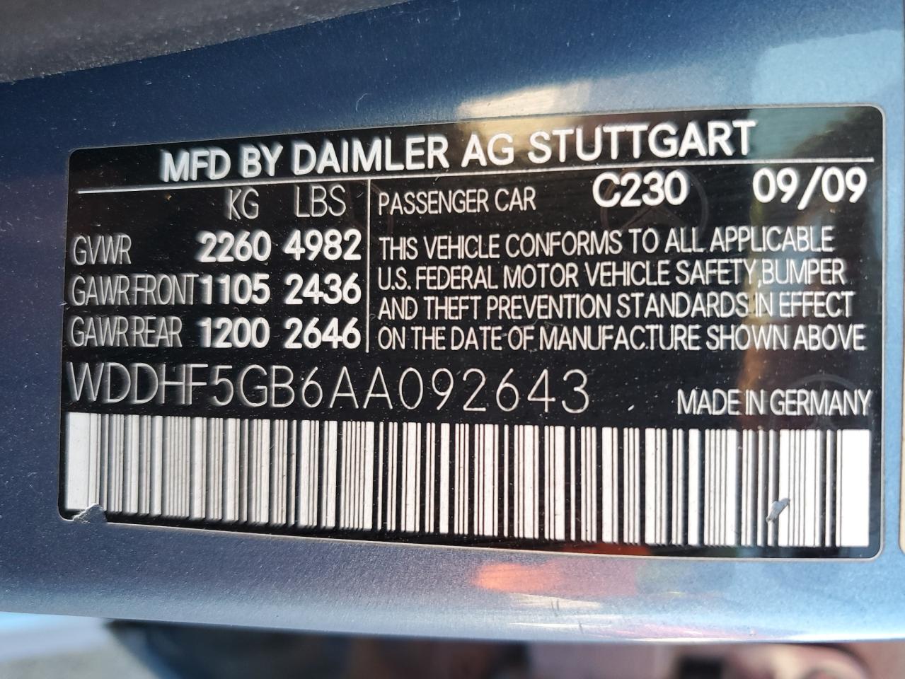 2010 Mercedes-Benz E 350 VIN: WDDHF5GB6AA092643 Lot: 66820644