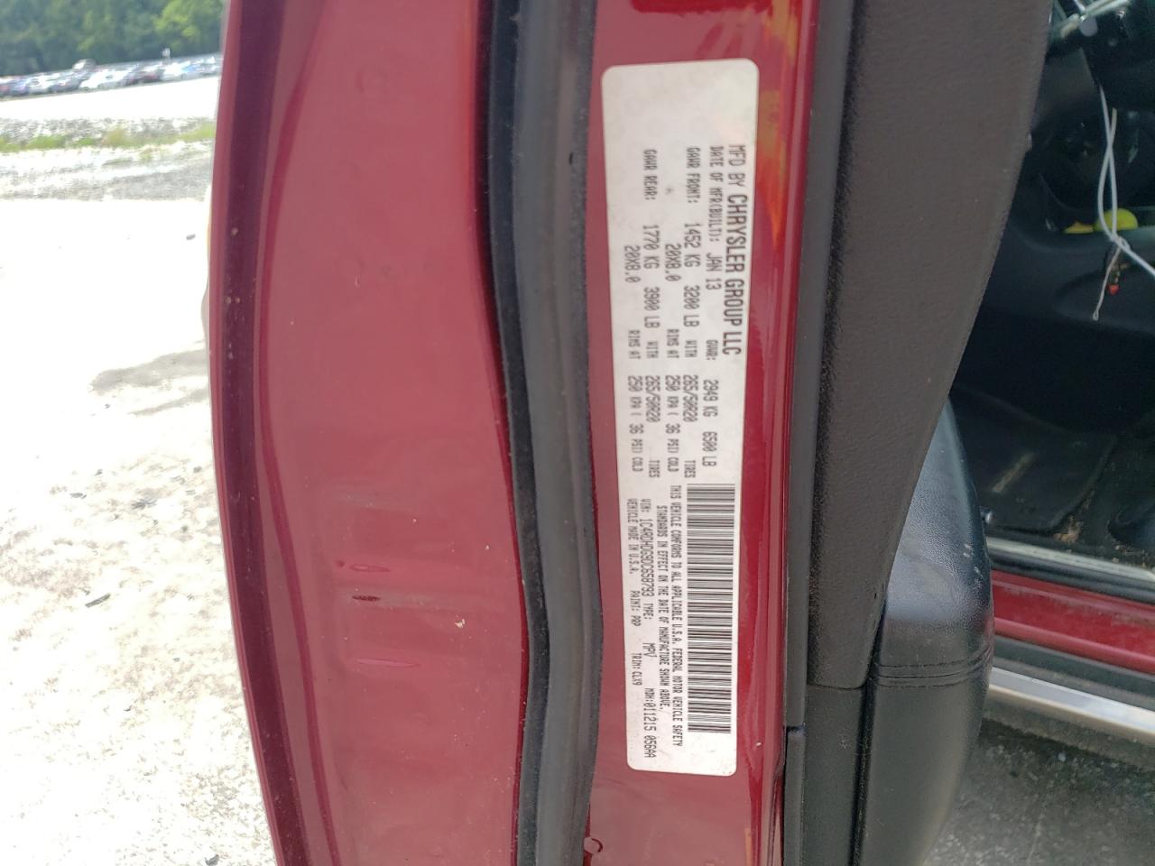 2013 Dodge Durango Crew VIN: 1C4RDHDG9DC658793 Lot: 66857984