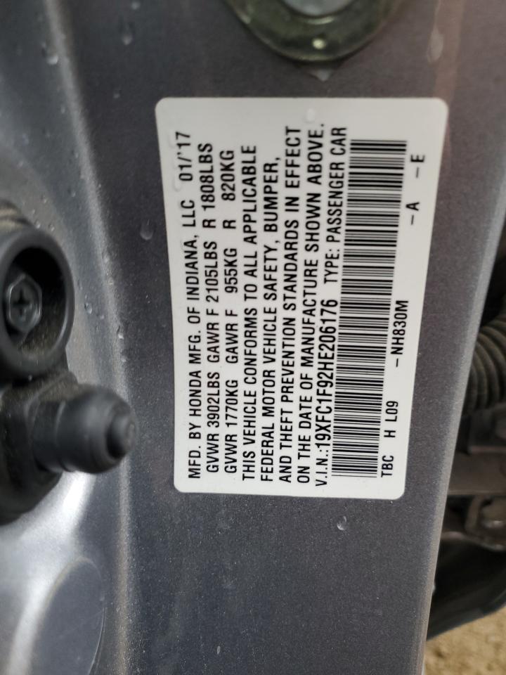 19XFC1F92HE206176 2017 Honda Civic Touring